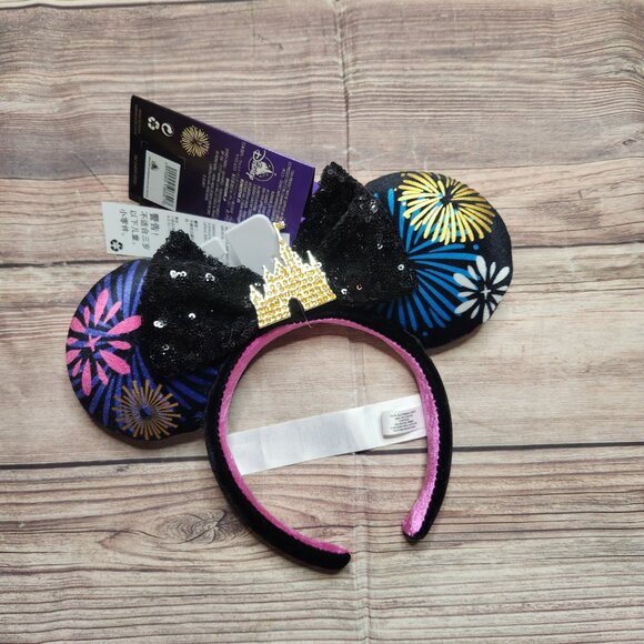 Disney Minnie Mouse Main Attraction Nighttime Fireworks Ears - Picture 2 of 7